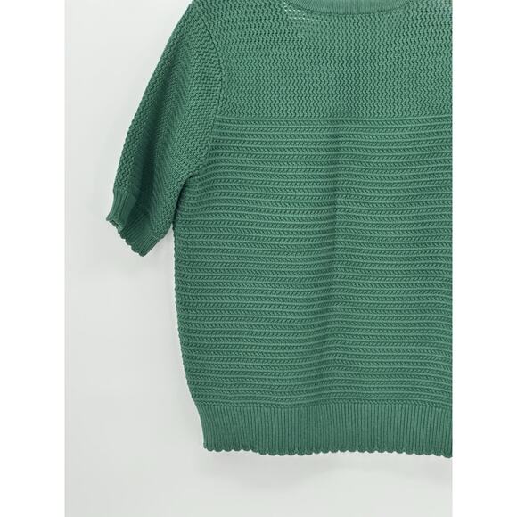Daniel Rainn Women’s Textured Knit Short Sleeve Sweater Green Size Large - Picture 11 of 16